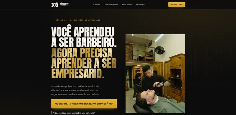 Landing page do curso Método 08